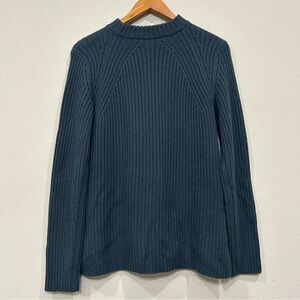 Vince Wool Cashmere Sweater Ribbed Knit Round Mock Neck Small Relaxed Fit